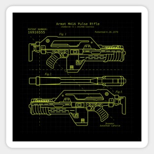 Pulse Rifle Aliens BluePrint Ripley Sticker